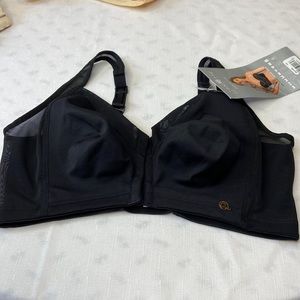 Annette black sexy front closure bra - no wires new with tag size 34D